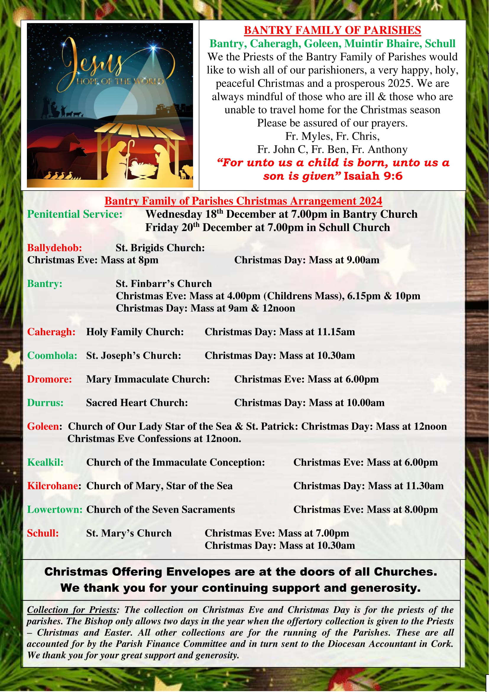 Bantry Family of Parishes Newsletter